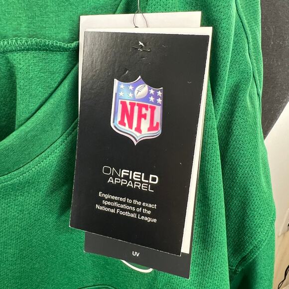 NIKE NFL New York Jets Green Long Sleeve V-Neckline Pullover Top Size 3XL NEW - Picture 7 of 12